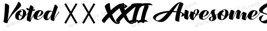 Voted 重置 XXII AwesomeScript字体转换